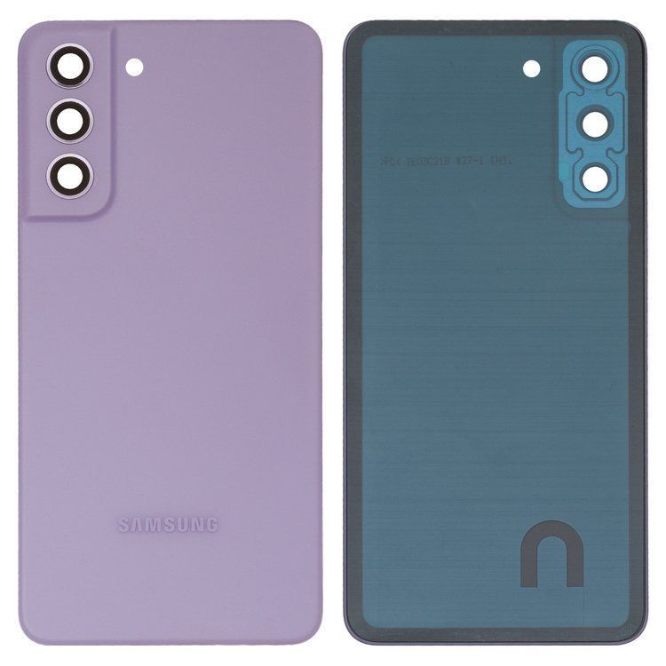 Задняя крышка для Samsung G990 Galaxy S21 FE 5G фиолетовая со стеклом камеры 33532 фото