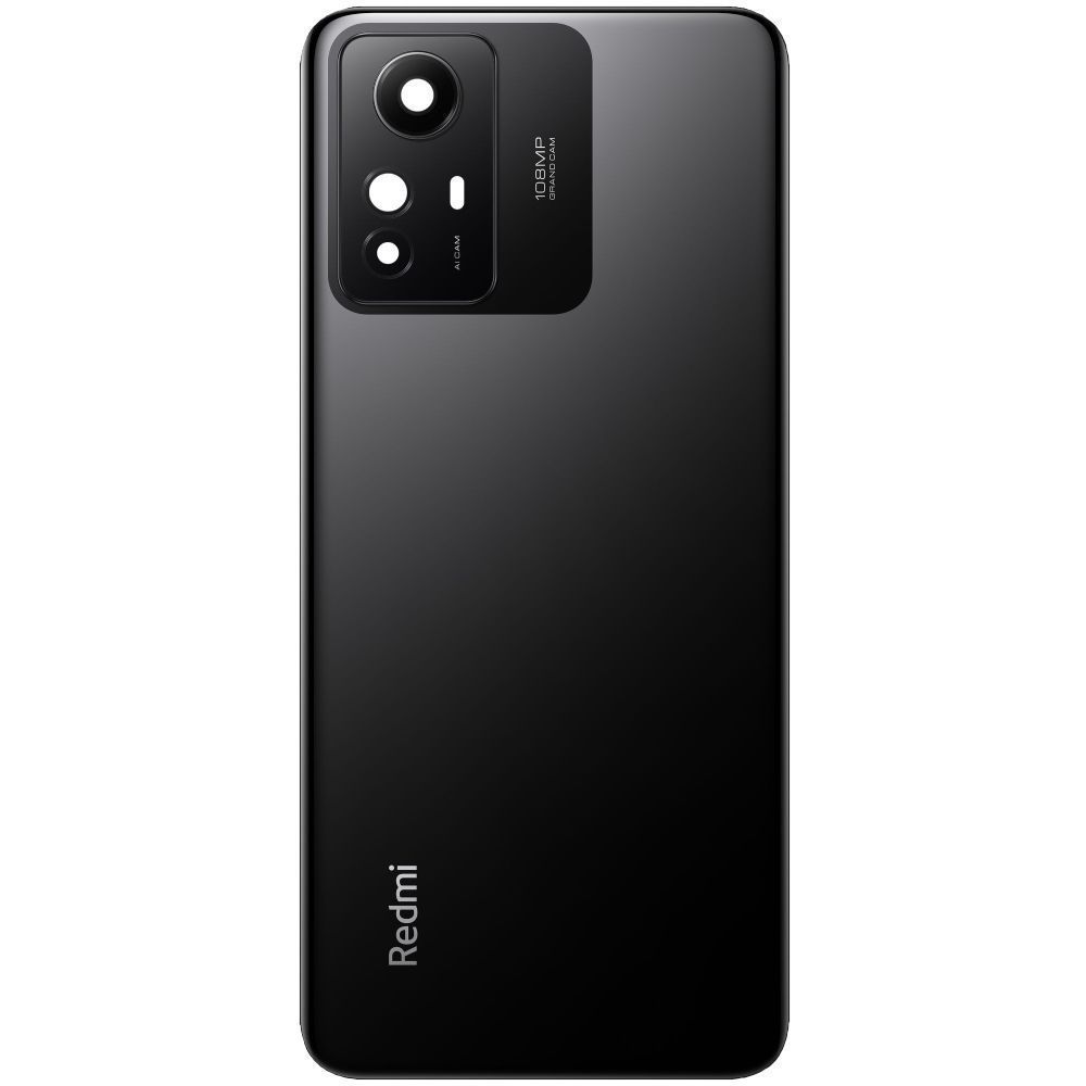 Задняя крышка для Xiaomi Redmi Note 12S черная со стеклом камеры, Onyx Black Оригинал Китай 32483 фото