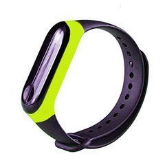 Ремешок Xiaomi для Mi Band 3, Mi Band 4 с широким ободком Черный,Зеленый 15091 фото