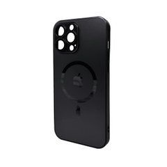 Чохол скло AG Glass Matt Frame MagSafe Logo iPhone 13 Pro Max чорний 27721 фото