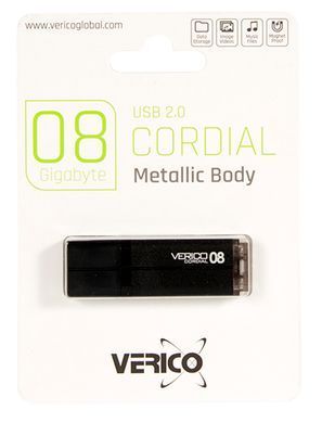 Флеш память Verico USB 8Gb Cordial черный 24140 фото