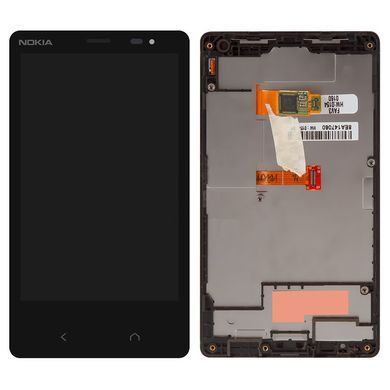Дисплей Nokia X2 Dual Sim с сенсором (тачскрином) и рамкой черный 01504 фото
