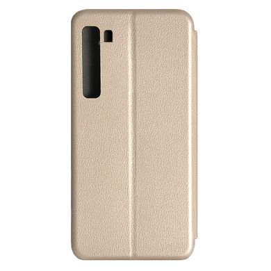 Чехол-книжка Premium Case под кожу Xiaomi Redmi Note 8 (2019) золотой 15104 фото