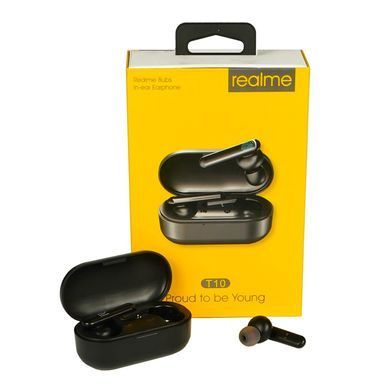 Беспроводные Bluetooth наушники Realme T10 TWS черные 20242 фото