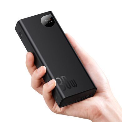 Зовнішній акумулятор (Повербанк) Baseus Adaman Metal Digital Display Quick Charge 20000mAh 30W Black ( PPAD030001 ) 28808 фото