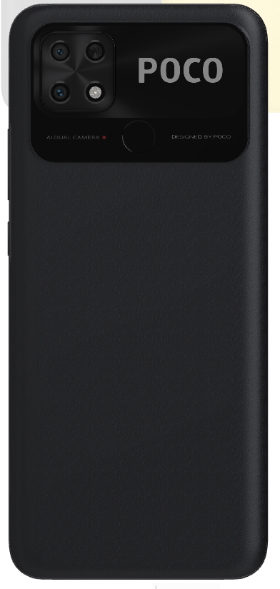 Задня кришка для Xiaomi Poco C40 зі склом камери чорна оригінал Китай 08102 фото