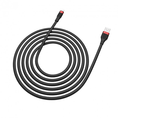 Кабель Hoco U72 (1,2 метра) Lightning черный 20112 фото