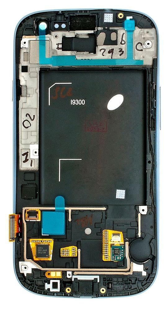 Дисплей для Samsung i9300 Galaxy S3 с рамкой синий 02554 фото