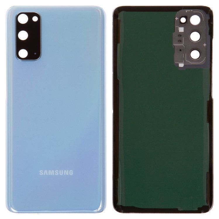 Задняя крышка для Samsung G980 Galaxy S20 голубая со стеклом камеры 24527 фото