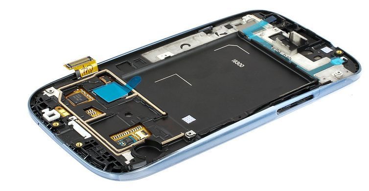 Дисплей для Samsung i9300 Galaxy S3 з рамкою синій 02554 фото