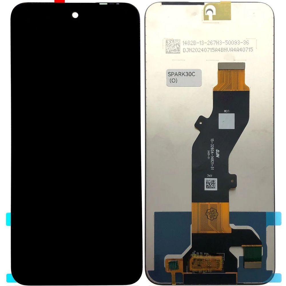 Дисплей для Tecno Spark 30C (KL5,KL5n), Spark 30 5G KL8, Spark Go 1 KL4, Spark Go 2025 KM8, POP 9, Infinix Smart 9, Hot 50i черный Оригинал Китай 30594 фото