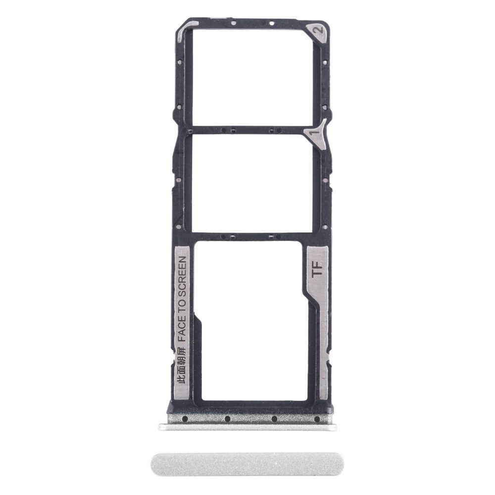 Держатель SIM-карты и карти памяти для Xiaomi Redmi 13C, Poco C65 белый, Glacier White 31367 фото