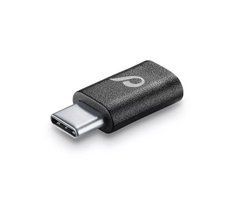 Адаптер Cellularline с microUSB на Type-C сірий 25311 фото