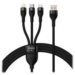 Кабель Baseus Flash Series II 3в1 Data Cable 100W 5A 1.2m (CASS030001) чорний 26914 фото