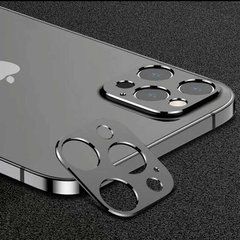 Ударопрочное защитное стекло камеры для Apple iPhone 12 Pro Max, 2.5D, черное 22715 фото