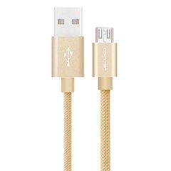 Кабель Jellico GS-03 microUSB 0.3м 3A Gold 16450 фото