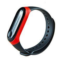 Ремешок Xiaomi для Mi Band 3, Mi Band 4 с широким ободком Черный,Красный 15090 фото