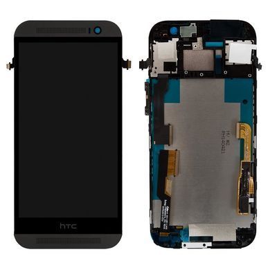 Дисплей HTC One M8 з рамкою чорний 00186 фото