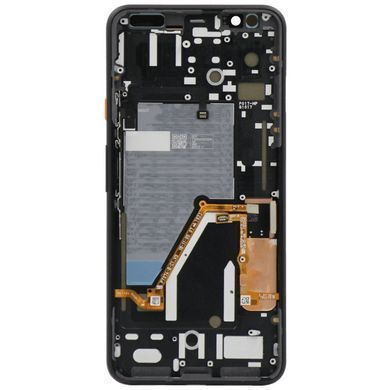 Дисплей для Google Pixel 4 XL G020J з рамкою чорний, Clearly White (помаранчева кнопка) P-OLED Хайкопія 33486 фото