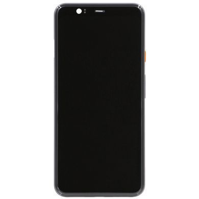 Дисплей для Google Pixel 4 XL G020J з рамкою чорний, Clearly White (помаранчева кнопка) P-OLED Хайкопія 33486 фото