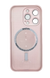 Чохол скло AG Glass Matt Frame Color MagSafe Logo Apple iPhone 14 Pro Max перлово-рожевий 27720 фото 1