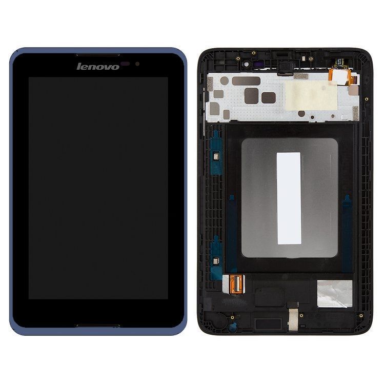 Дисплей для Lenovo A3500 IdeaTab, A7-50 и рамкой синий 03230 фото