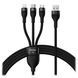 Кабель Baseus Flash Series II 3в1 Data Cable 100W 5A 1.2m (CASS030001) чорний 26914 фото 1