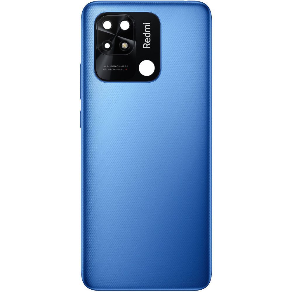 Задняя крышка для Xiaomi Redmi 10C 220333QAG синяя оригинал Китай со стеклом камеры 34039 фото