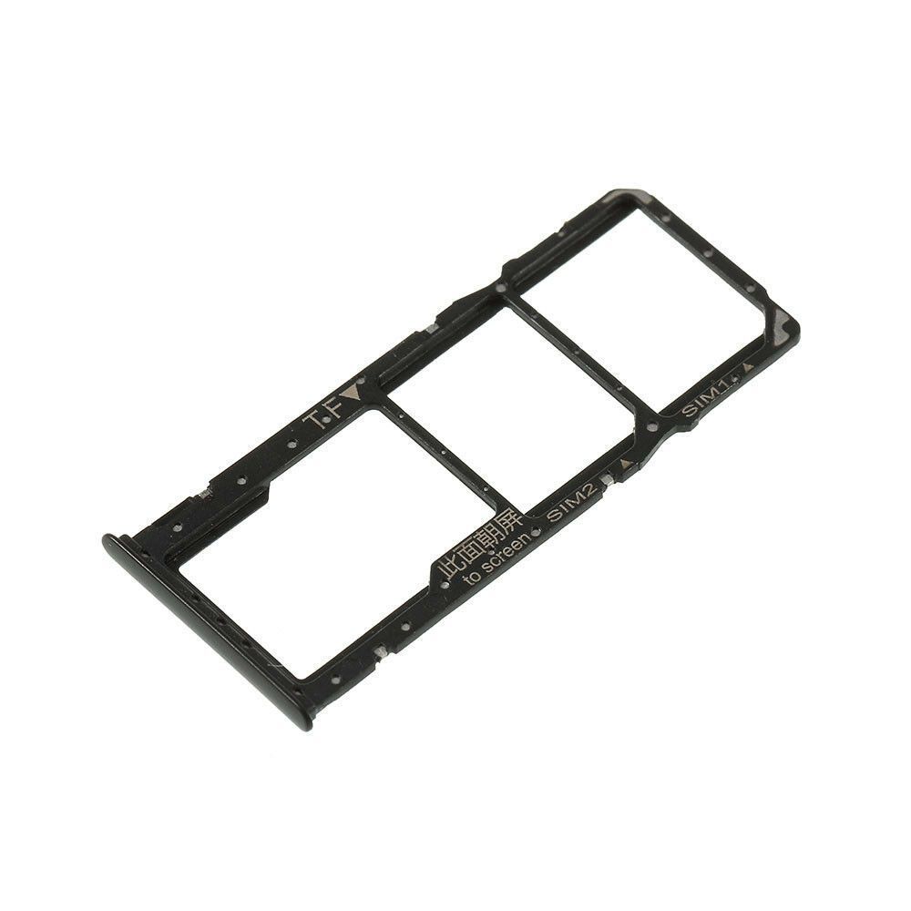 Держатель Sim-карты и карты памяти Huawei Y9 2018, Enjoy 8 Plus черный, на две Sim-карты 13354 фото