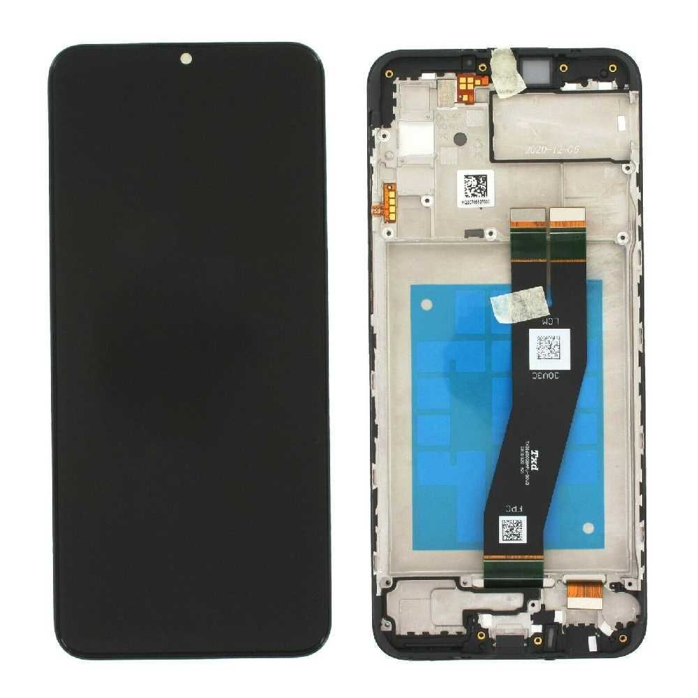 Дисплей для Samsung A025 Galaxy A02s, M025 Galaxy M02s 2021 с рамкой черный с черным шлейфом 24018 фото