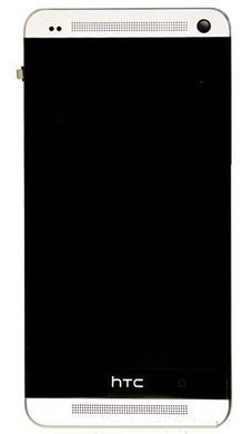 Дисплей HTC One M7 802w Dual Sim и рамкой белый 00187 фото