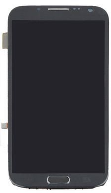 Дисплей для Samsung N7102 Galaxy Note 2 з рамкою сірий 02403 фото