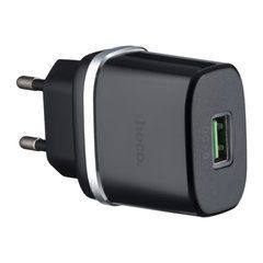 Сетевое зарядное устройство Hoco C12Q Smart QC 3.0 USB черный 31629 фото