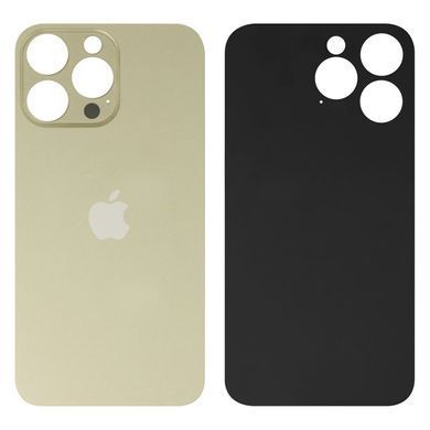 Задня кришка для Apple iPhone 14 Pro золотиста, Gold, з великими отворами для камери Оригінал Китай 32582 фото