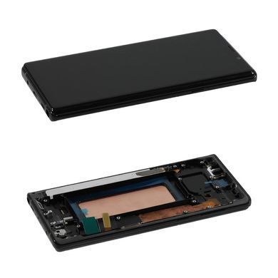 Дисплей для Samsung N960 Galaxy Note 9 з рамкою чорний IPS (без закруглень) 33386 фото