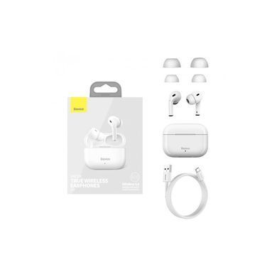Бездротові Bluetooth навушники Baseus Encok True Wireless Earphones W3 білі NGW3-02 28364 фото