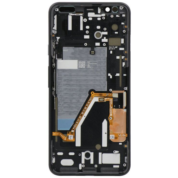 Дисплей для Google Pixel 4 XL G020J с рамкой черный, Just Black (белая кнопка) P-OLED Хайкопия 33485 фото
