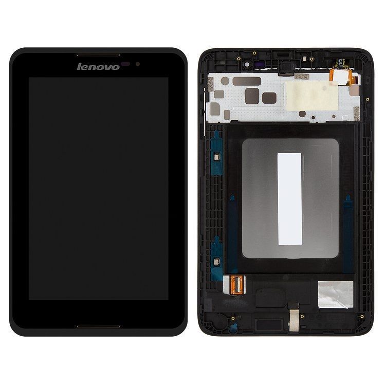 Дисплей для Lenovo A3500 IdeaTab, A7-50 и рамкой черный 03231 фото