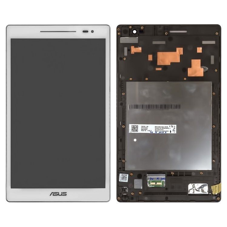 Дисплей для Asus ZenPad Z380C, Z380KL и рамкой белый 07146 фото