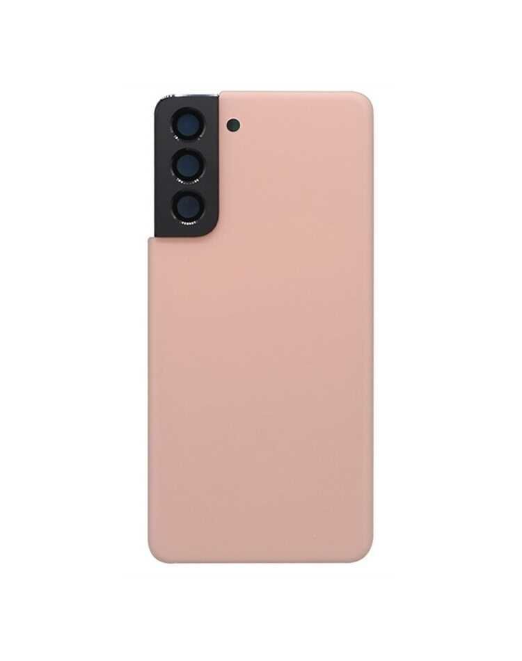 Задня кришка для Samsung G991B Galaxy S21 рожева, Оригінал Китай зі склом камери 24210 фото