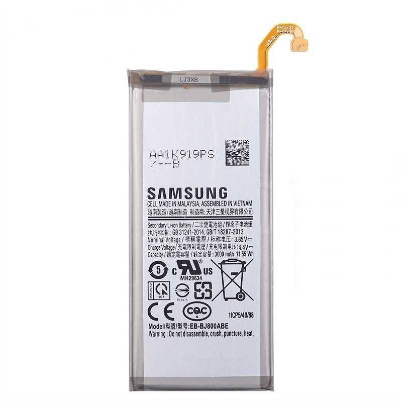 Аккумулятор Samsung EB-BJ800ABE для J600 Galaxy J6 2018, J800F Galaxy J8 2018, A600 Galaxy A6 2018 3000mAh 19631 фото