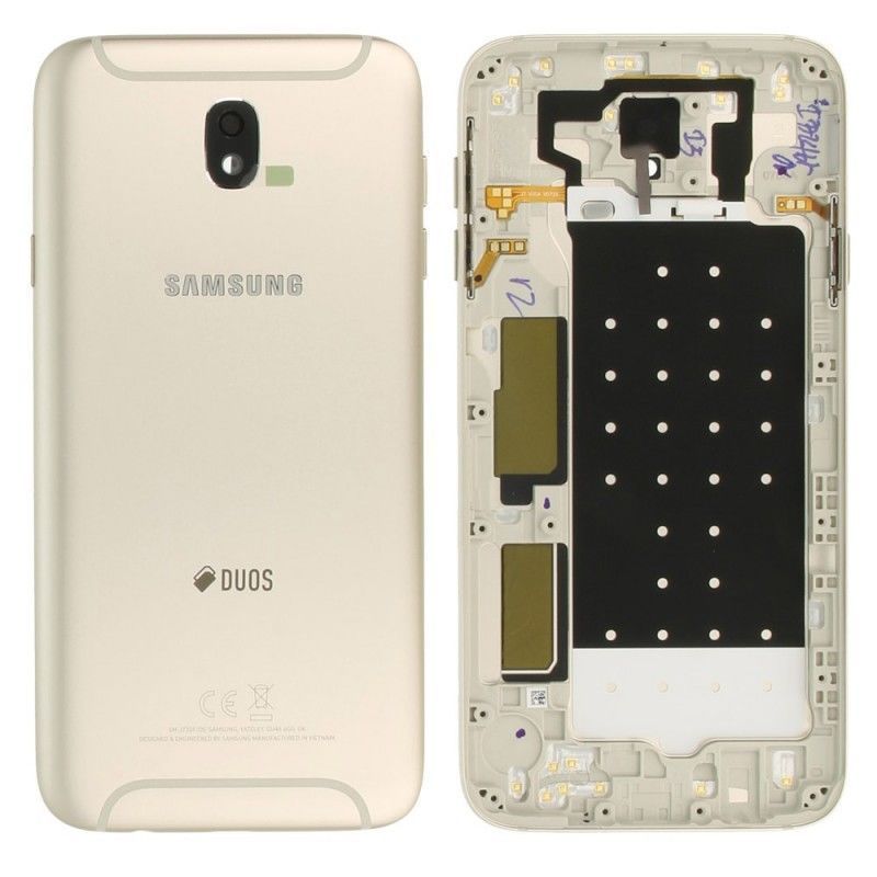 Задняя крышка для Samsung J730F Galaxy J7 (2017) золотистая Оригинал Китай 08419 фото