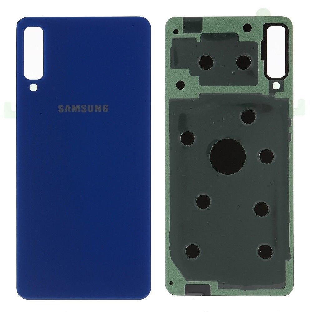 Задняя крышка для Samsung A750F Galaxy A7 (2018) синяя 20654 фото
