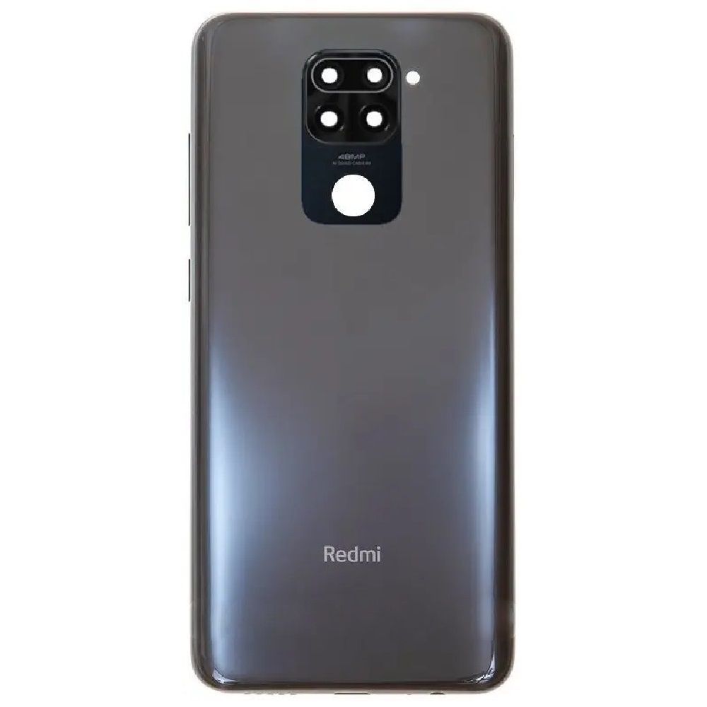 Задня кришка для Xiaomi Redmi Note 9, Redmi 10X 4G сіра Midnight Grey зі склом камери 32688 фото