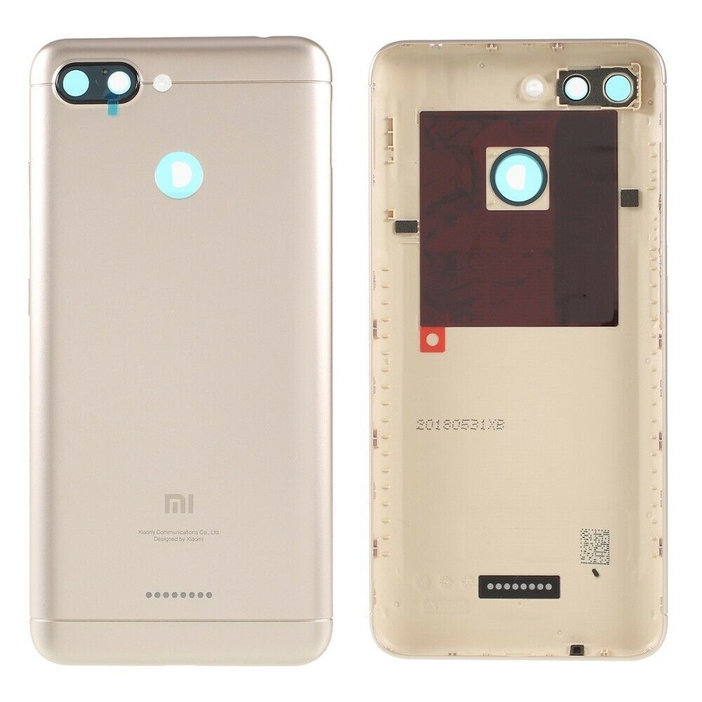 Задняя крышка для Xiaomi Redmi 6 на 2 Sim карты, золотистая 13380 фото
