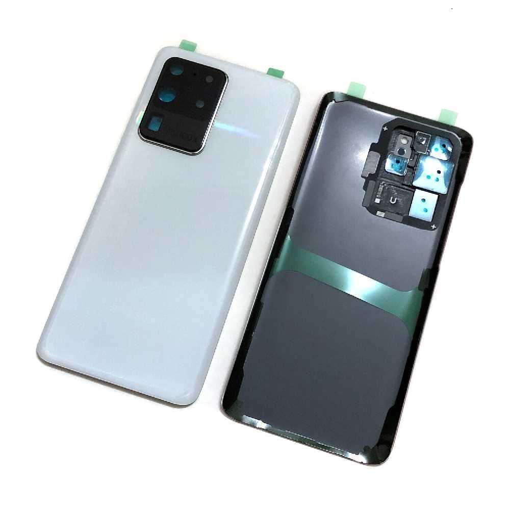 Задняя крышка для Samsung G988F Galaxy S20 Ultra белая со стеклом камеры 24530 фото