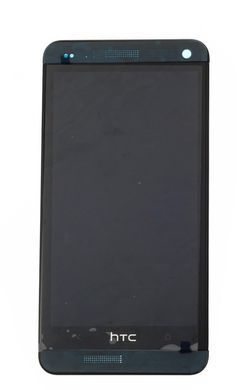 Дисплей HTC One M7 802w Dual Sim з рамкою чорний 00188 фото