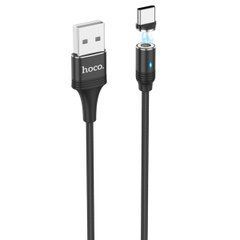 Кабель магнитный Hoco U76 Type-A - Type-C 120см (2A) черный 28131 фото
