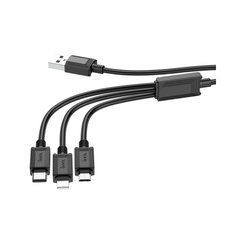 Кабель Hoco X74 3в1 Type-A - Type-C-Micro-Lightning 1м 2A черный 26987 фото