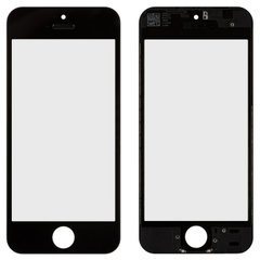 Стекло корпуса для Apple iPhone 5S с рамкой черный 06527 фото